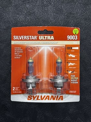 Sylvania 9003 SilverStar Ultra: Halogen Headlight Bulb 2 Pack - New & Sealed