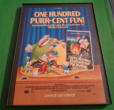 Cats Don't Dance Movie Vintage Framed Print Ad 1997 8.5x11