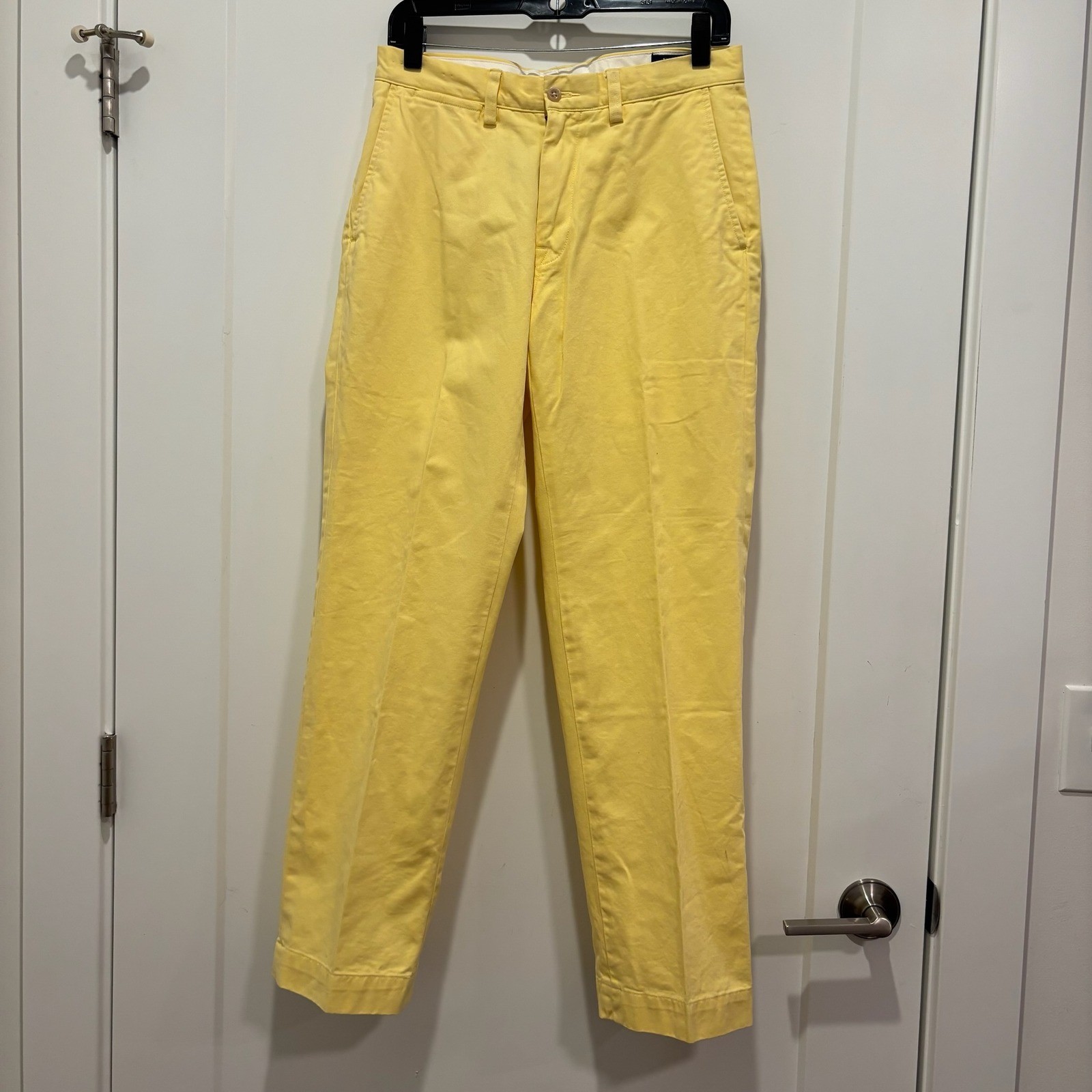 Polo Ralph Lauren Men Classic Fit Chino Pants Yellow 30/30 Cotton Twill Trousers