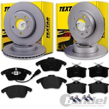 TEXTAR BREMSSCHEIBEN + BELÄGE VORNE + HINTEN für VW POLO 6R AUDI A1 RAPID FABIA