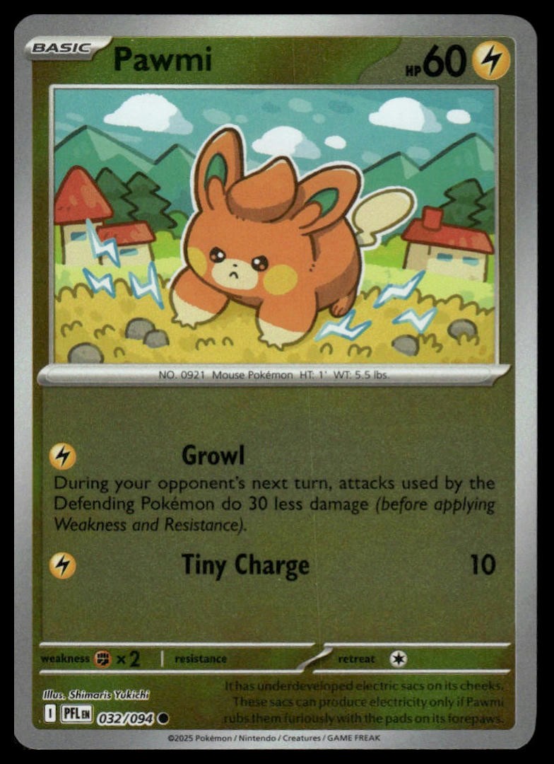 Pawmi ME02: Phantasmal Flames #032/094 Reverse Holo NM