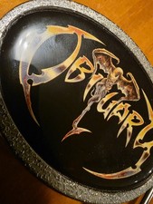 Vintage 90s Obituary Belt Buckle (World Demise) Diecide Cancer Napalm Death