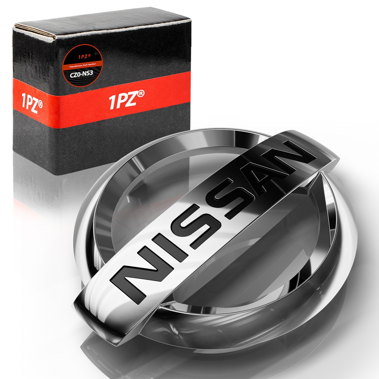 Silver Front Grille Logo Emblem Rep Genuine 62890-1KA0A Nissan Sentra 2015 -2021