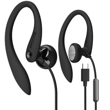 Philips USB-C Wired Earbuds with Microphone & Volume Control Secure Fit Over-Ear