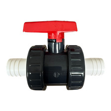 PVC Kugelhahn 2 Wege Schlauchtülle 38 mm Poo...