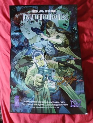 AUTOGRAPHED DARK MINDS COMIC CONVENTION PROMO POSTER SIGNED BY ENTIRE TEAM