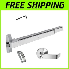 ADA Compliant Panic Exit Bar with Locking Exterior Lever - Fits 30" to 36" Doors
