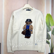 POLO RALPH LAUREN Polo White Bear Graphic Sweater Women Size - M