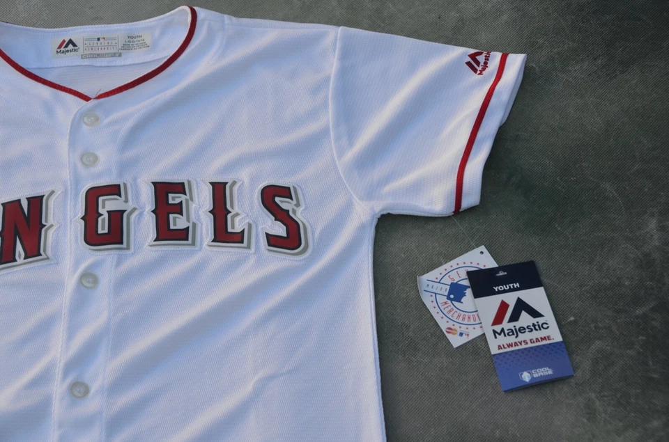 Majestic MLB Anaheim Angels Jersey Size Youth XL. - Image 4 of 4
