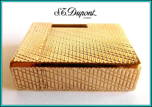 S.T. DUPONT Line 1 SMALL GOLD Plated Lighter / Briquet / Feuerzeug - SERVICED - Picture 10 of 19