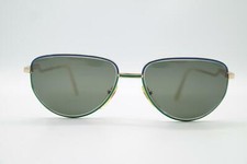 Vintage Skaga Danny Blue Green Gold Oval Sunglasses Glasses NOS