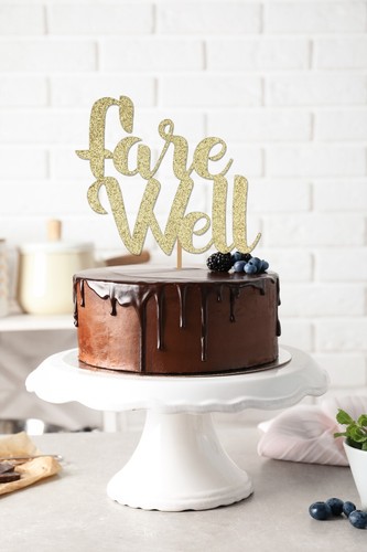 Fare Well Cake Topper Leaving Party Decoration Good Luck New Job Retirement - Picture 5 of 5
