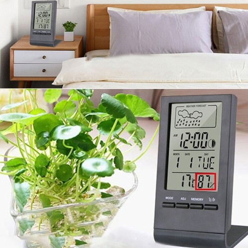 Thermometers Hygrometer Gauge LCD Display with Time Alarm Clock - Picture 4 of 10