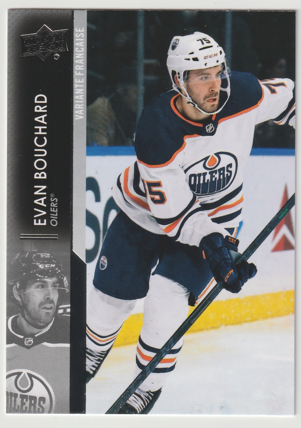 2021-22 Upper Deck Evan Bouchard FRENCH Card #564 Edmonton Oilers