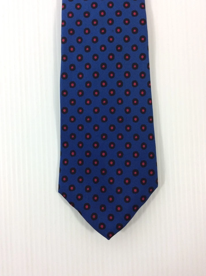 Corbata para hombre Perry Ellis 3,5 pulgadas de ancho x L 55 azul seda negro rojo lunares Foto 2 de 4