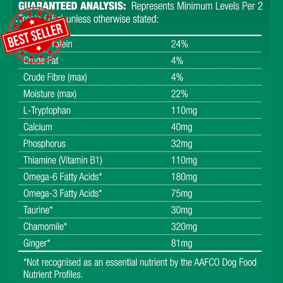 Vitarapid Calming Relax Anxiety Storms Tranquil Daily Treats for Dogs 210 G - image 3 of 4