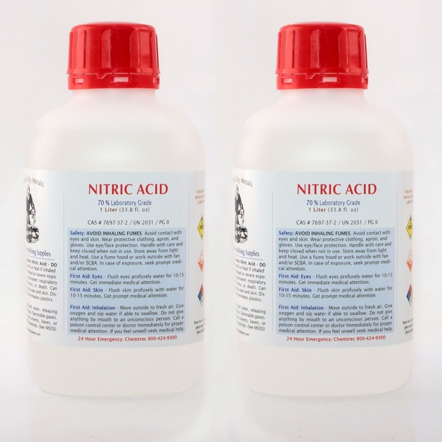 .53 Gal. (68oz) Nitric 70 Acid Laboratory Grade Ideal for Gold Silver