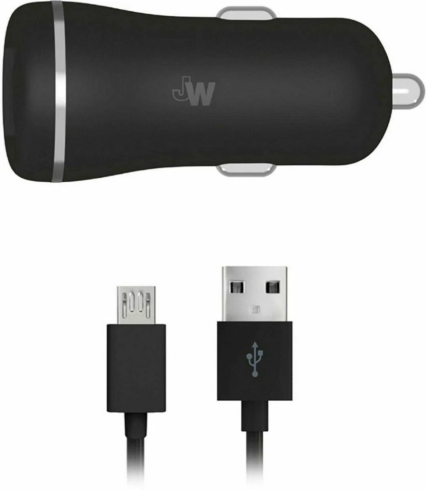 NEW Just Wireless Dual USB Port Car Charger 5 ft for Micro-USB Devices - 13003 - Image 2 of 4