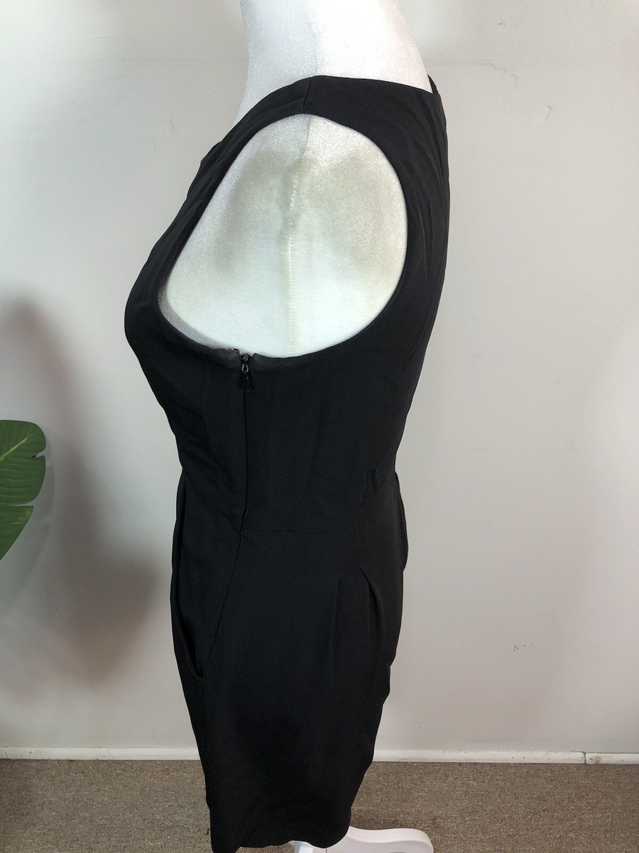 theory black sleeveless dress Theory Women's Draped Dress - Black
