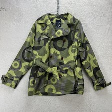 O'neill Ski Jacket Womens M Medium Waterproof Peacoat Lined Belted Geometric