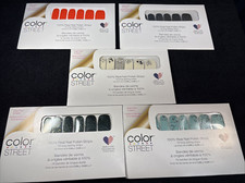 Color Street Nail Strips 100 Real Bundle Lot Of 5 Mixed Colors  J5Q