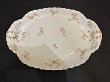 Vintage Haviland Limoges Pink Floral Turkey Platter Norma Pattern 18 inch