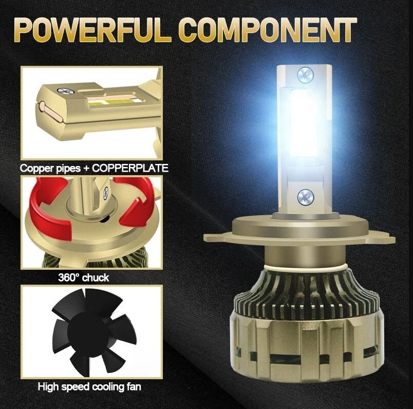 CARSA 100W 20000LM H11 / H8 / H9 LED Headlight & Fog Light Bulbs with Canbus - Image 3 of 4