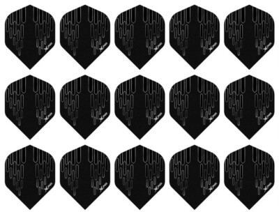 5 Sets XQMAX Contour 100 Micron Standard Dart Flights   Ships w Tracking   Black
