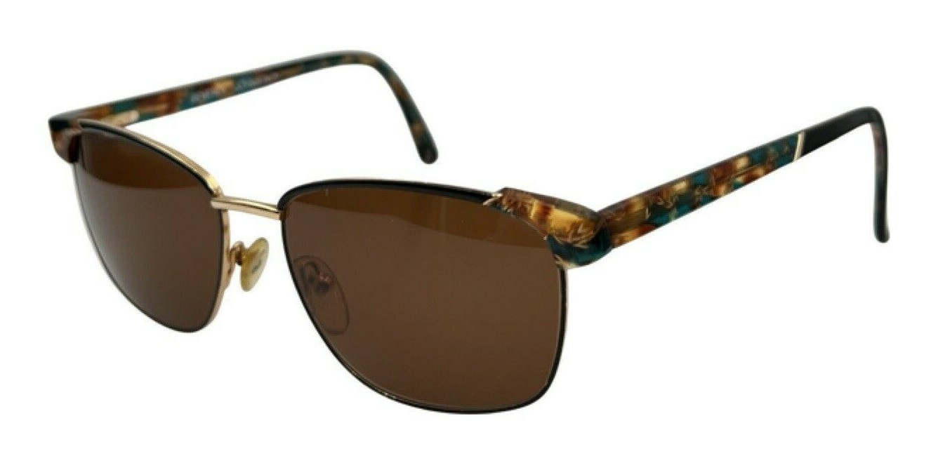 Vintage Beverly Johnson BE-9 Green Brown Oval Sun… - image 1