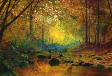 On the River Greta Lake District, England oil paintings Printed on canvas L2270