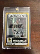 2022 Elite XTra Edition ⚾️ College Ticket ⚾️ Brooks Lee ⚾️ Gold Auto #98/99