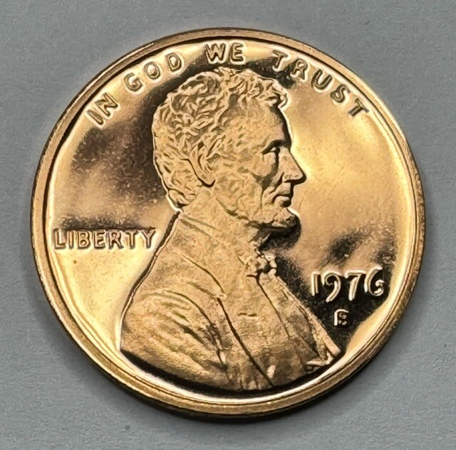 handmadeケース　penny 1976-S Lincoln Memorial *PROOF* Penny 1Cent Coin from US