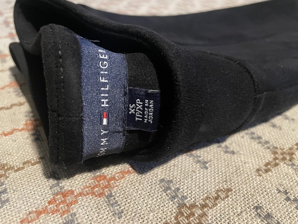 Women’s Tommy Hilfiger High Waist Black Faux Suede Leggings XS Very Nice! - Image 4 of 4