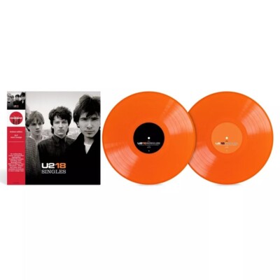 U2 U218 SINGLES NEON ORANGE VINYL TARGET US EXCLUSIVE LIMITED EDITION 2LP *SPLIT