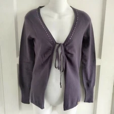 NWT Zoonne Made In Italy Purple Cardigan Angora Blend 