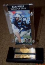 PRO FOOTBALL HALL OF FAME, "SAM MILLS #51, Class 2022," Base/Coin/Photo, Sealed