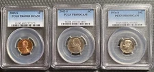 2002 S 5C Nickel PCGS PR69DCAM Full Steps FS, 2003 S PCGS PR69DCAM 1C