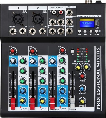 Depusheng HT4 Bluetooth Compatible Professional Portable Digital DJ Console w/US