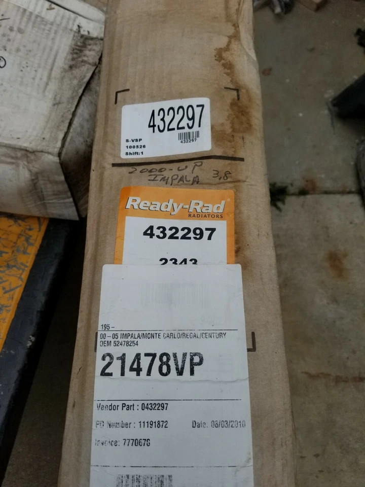 Radiador listo 432297 para Chevrolet Monte Carlo Impala 2000-2005 DPI 2343 Foto 2 de 4