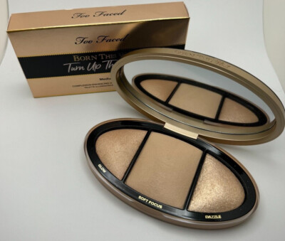 #ad #ad TOO FACED BORN THIS WAY TURN UP THE LIGHT COMPLEXION HIGHLIGHTING PALETTE NIB $128.80