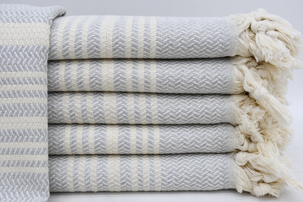 Turkish Herringbone Hand Towel - Soft & Absorbent Small Towel