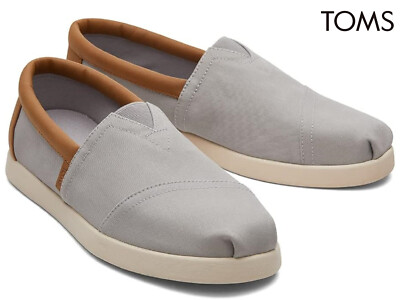 TOMS Herren Alpargatas FWD Halbschuh Flach Plimsol Sommerschuh Pump Drizzle Grey