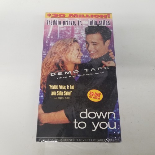 Down To You VHS Tape, Freddie Prinze Jr., Julia Stiles, Rom Com, New Sealed