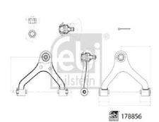 Genuine Febi Bilstein Control Arm Wheel Suspension 178856 for Toyota