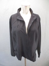CHICO'S Zenergy Size 2 Womens Black Full Zip Stand Collar Pocket Golf Jacket 755