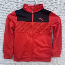 PUMA Track Coat Kids Size 6 Red Jacket Boys NWT