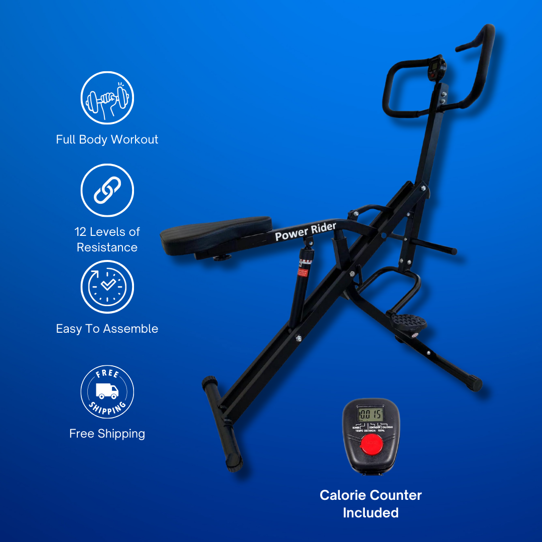 Power Rider Total Crunch Abdominal Core Trainer and Glutes Squat