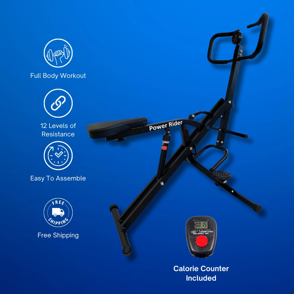 Total Crunch Power Rider Ab Squat Crunch Cardio Fitness Máquina ENVÍO GRATUITO EE. UU. Foto 4 de 4