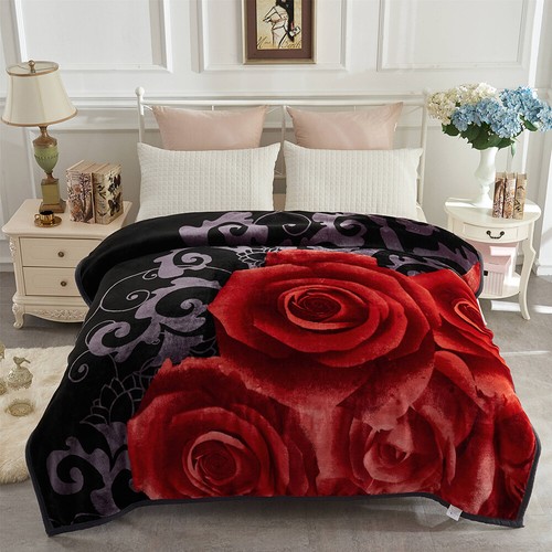 King Queen Mink Fleece Warm Blanket Thick Bedding Blankets Throws Winter Autumn - Picture 28 of 76