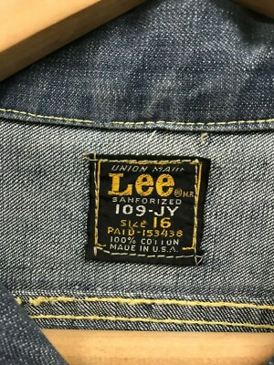 Vintage Lee 109-JY Denim Jacket 1970's Size:16 e4 | eBay
